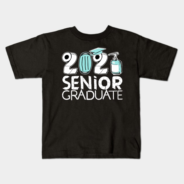 merch senior 2021 graduate Kids T-Shirt by BishBowler